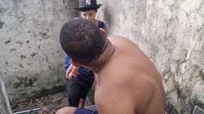 I Put the Lesbian on to Pay for a Blowjob on the Stairs.