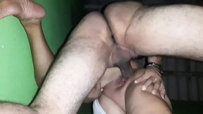 Stepmom gently strokes my shaft then welcomes it deep into her warm &mdash;  tight hole