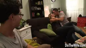 Allie Haze Fucks an Old Friend in Front of Her Useless Cuckold