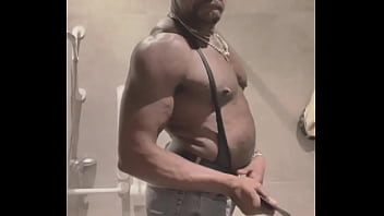 Sexy Black Grandad Post Gym Muscle Flex