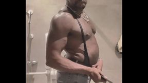 Sexy Black Grandad Post Gym Muscle Flex