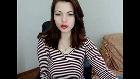 Russian with big boobs playing with pussy on webcam