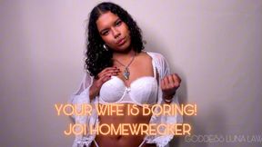 Your wife is boring- JOI Ebony Homewrecker  POV