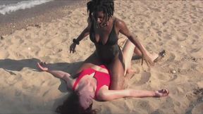 Pretty Girl Pinned Fantasy Wrestling
