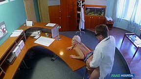 F.h Perfect Sexy Blonde Gets Probed By Doctor On Reception Desk - Teaser Video