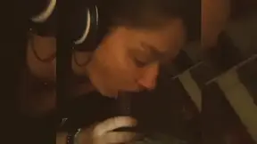 Massive black dick gives deepthroat and sloppy head