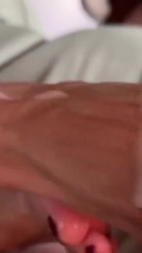 MILF Granny Rubs Cum All Over Her Feet