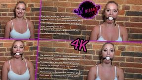 Lil Missy UK in Gagged Story Time 1 Ball Gag 4K