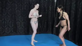 Skinny femme-on-femme action at the gym