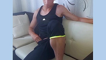 Amazing anal masturbation of one handsome guy