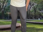 Risky public cumshot