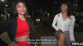 Hot Slut Bends Over in the Park After Getting Talked Into a Nasty Threesome with Strangers