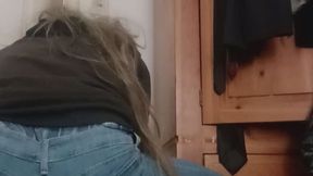 Getting sat on and squashed by a Goddess ass