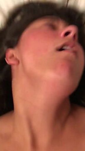Wild Bailey takes two dicks and cums hard