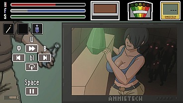 my assistant girl watches me drive away a flying ghost with my dick, filling her pussy with cum
