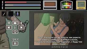 my assistant girl watches me drive away a flying ghost with my dick, filling her pussy with cum