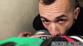 Inked Latino takes rough barebacking for the first time