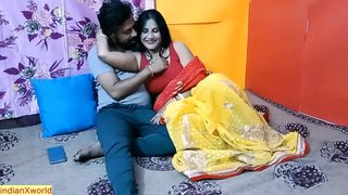 "My Desi hot aunty has secret sex with her unmarried devar!! Cum inside pussy"