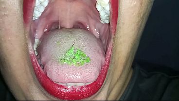 Red Lips and Popping Candy &ndash_ Tongue, Uvula, and Drool