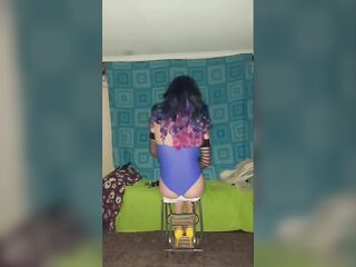 Teasing and dancing to large cum explosion