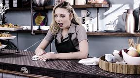 ”PURE TABOO 18yo waitress Lily Larimar & her BF fucking in a bar”