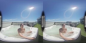 Private Jacuzzi Rooftop Masturbation With Pretty Girl Rosanna