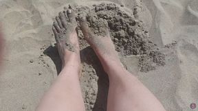Playing With My Feet In The Sand!