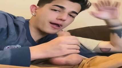 Cute Twink Sucking His Friends Thick Dick
