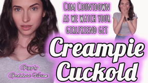 Creampie Cuckold and Cum Countdown as we watch your girlfriend get fucked! It's your favorite fantasy! Your girlfriend finally getting a cock big enough to pleasure her! Stroke along as Goddess Vivien describes the pleasures your girlfriend will experien