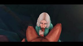 Mermaid enjoys three dicks simultaneously in Sims 4