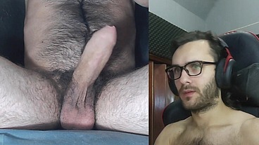 Gran eyaculacion con cara, pene de 20 centimetros amateur casero