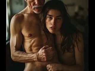 Very petite tiny eighteen year old tempted by old Granddad & Screwed like a floozy ( hunk voice over ) AI generated