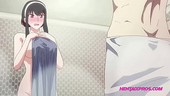 Uncensored 3D hentai step siblings fuck in the bathroom