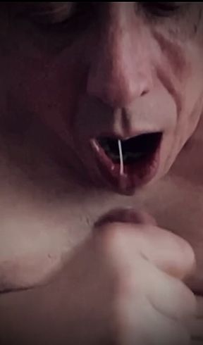 Self blown and cum eaten slowmo..