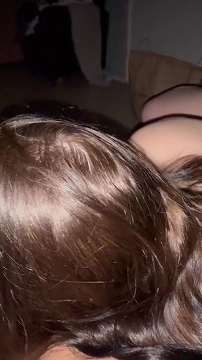 POV Naked Girlfriend Gives Head