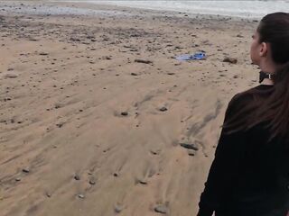 Butt to throat domination on a surrealist beach