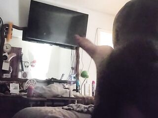 After photo shoot took care of his hard on ????