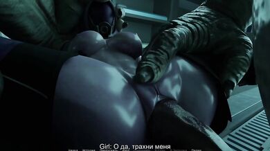 Kira and a sudden encounter with an orc member. 3D Hentai Game