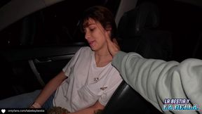 My Stepdad Fucks Me Hard in the Car and Cums on My Feet