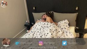 amateur MILF gets her face fucked rough in bed