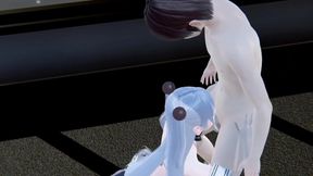 Kano’s cum-filled threesome with twink femboy creampie