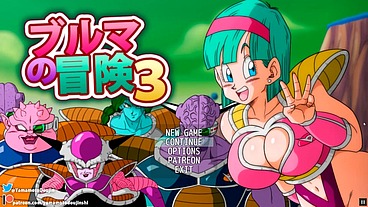 Bulma Adventure 3 - Gallery Show [Dragon Ball Hentai game Parody] Ep.4 Dodoria cum on her face after a great titjob