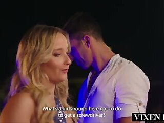 Sixty-nine channels and nothing on but girl-on-girl. Chloes looking for a man to make this vacation