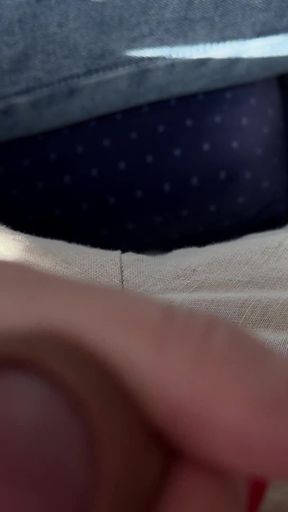 Crazy Risky Handjob in the Train and Left a Surprise on the Seat