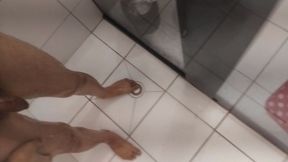 Sensual Shower Tease Big Hard Cock Twirling &amp; Stroking