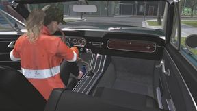 1965 Ford Mustang Convertible Cranking Template - Sara in Navy Toms 1080p