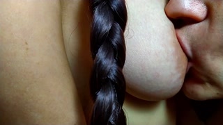 Stepson decided to remember what it was like to suck his stepmoms nipples - Nipples sucking