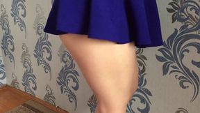 Sexy Student in Front of a Web Camera.