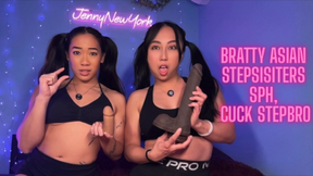 Double Asian Domme Bratty Stepsis SPH's Stepbro with Kiara Star