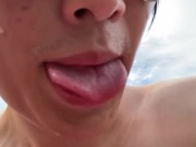 Japanese college student practicing sexual intercourse outdoors!【Big ass & Dick】【Spanked many times】